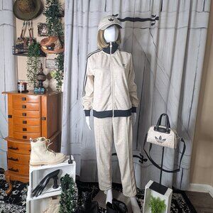 ADIDAS Wonder White/Black Snake Firebird Track Top M, Pants S, Cap & Bag NWOT